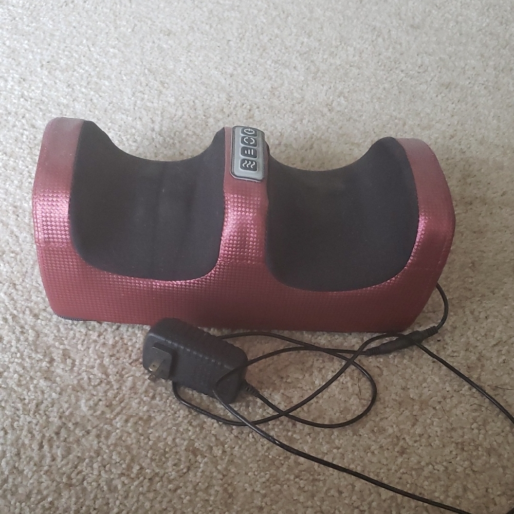 Red and Black Foot Massager with Charger